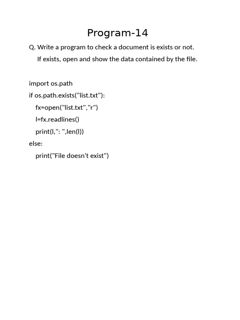 Check Document Existence in Python | PDF