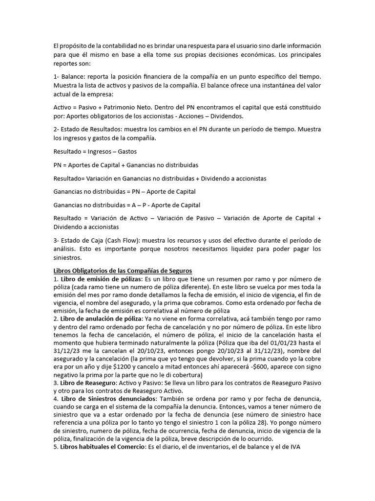 Contabilidad de Seguros en Bolivia | PDF | Seguro | Póliza de seguros