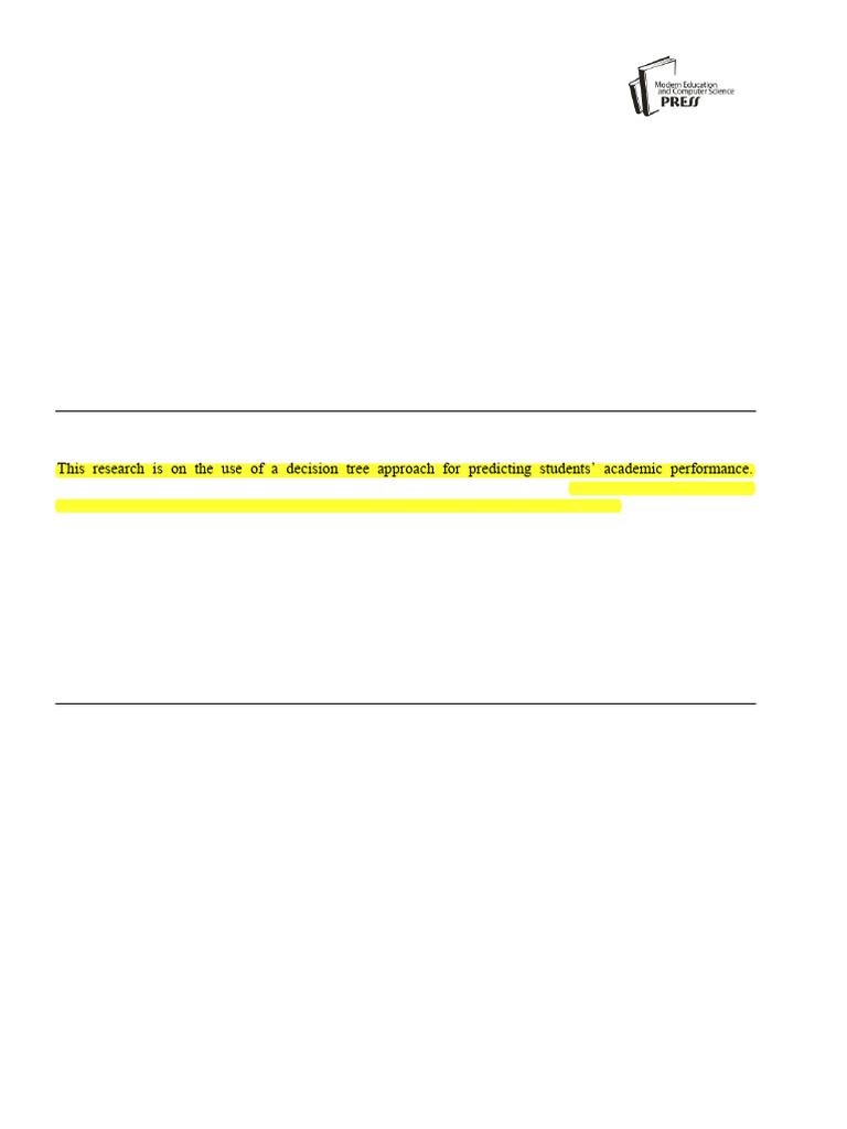 Predicting Student Performance with Decision Trees | PDF | Data Mining ...