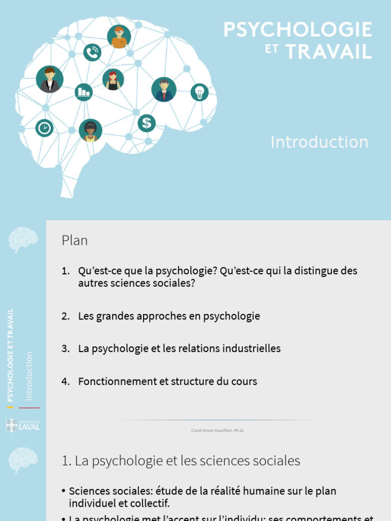 Introduction à la psychologie et ses approches | PDF | Psychologie ...