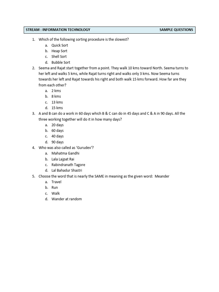 PSSSB School Librarian Information Technology Old Question Paper | PDF