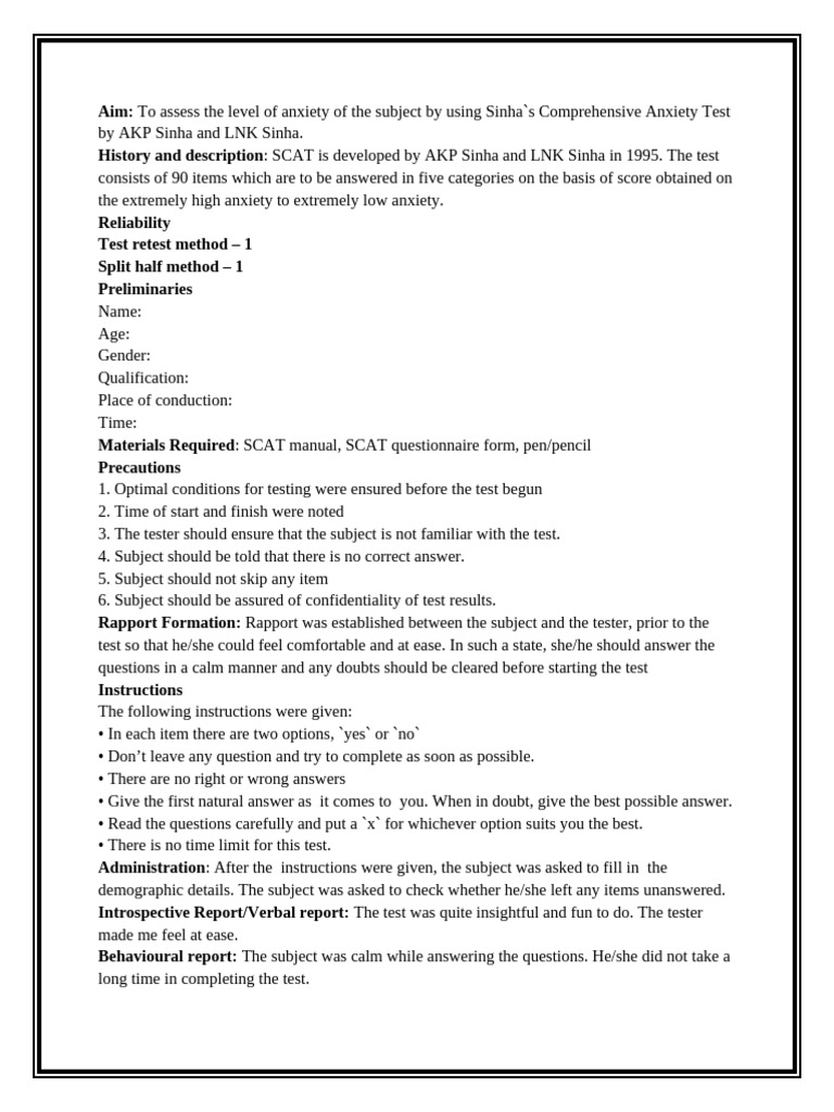 SCAT | PDF