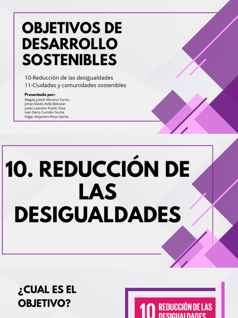 Reducción de Desigualdades y ODS 10 | PDF | Desigualdad social ...