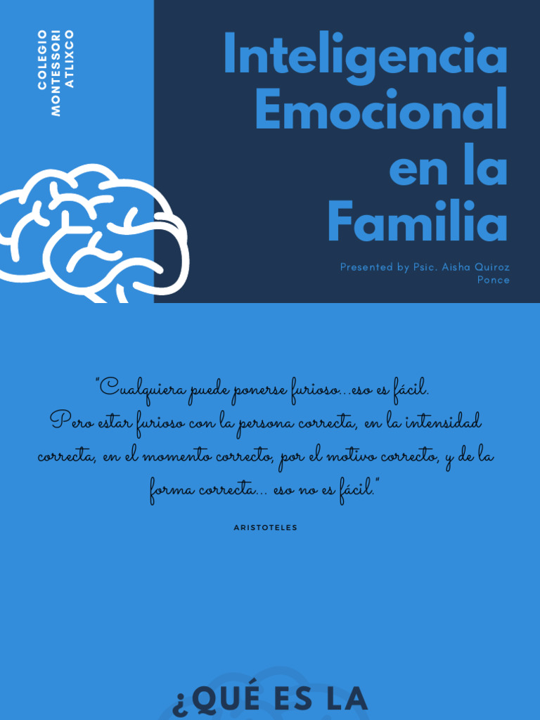Inteligencia Emocional en La Familia | PDF | Las emociones | Inteligencia
