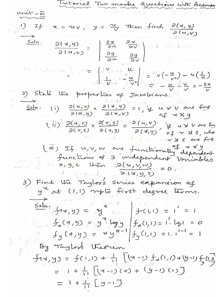 Tutorial 2 Mark Questions With Answers | PDF