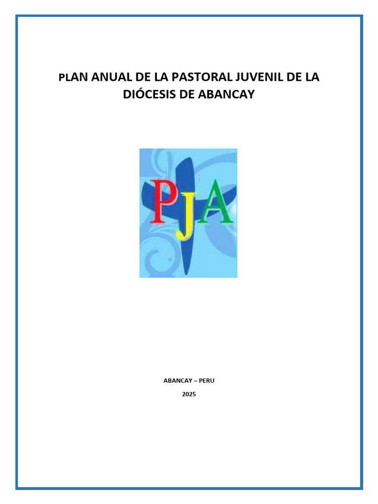 Plan Pastoral Juvenil 2025 Abancay | PDF