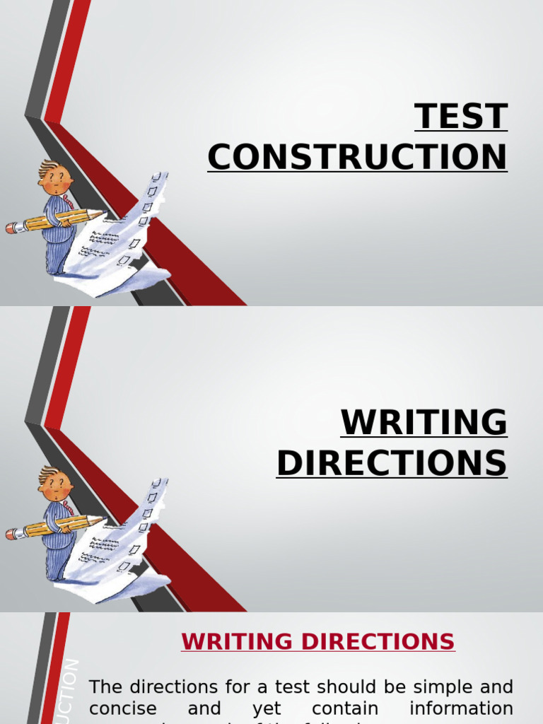 Test Construction Guidelines and Exercises | PDF | Multiple Choice | Essays
