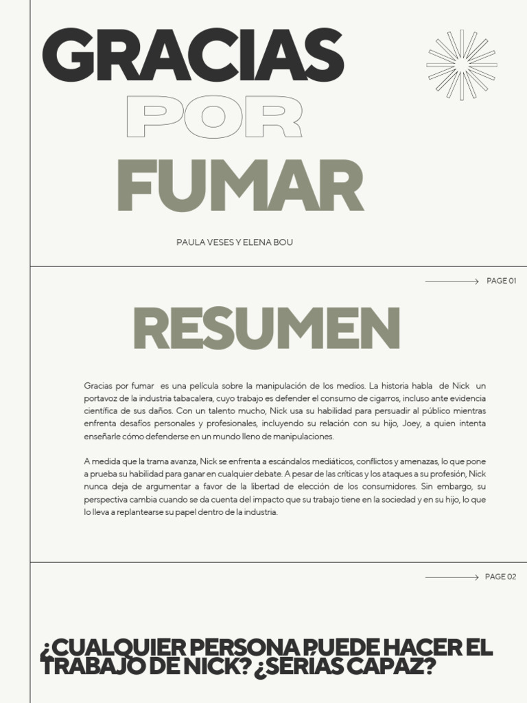 Gracias Por Fumar MK Digital PDF Tabaco Grupo de defensores