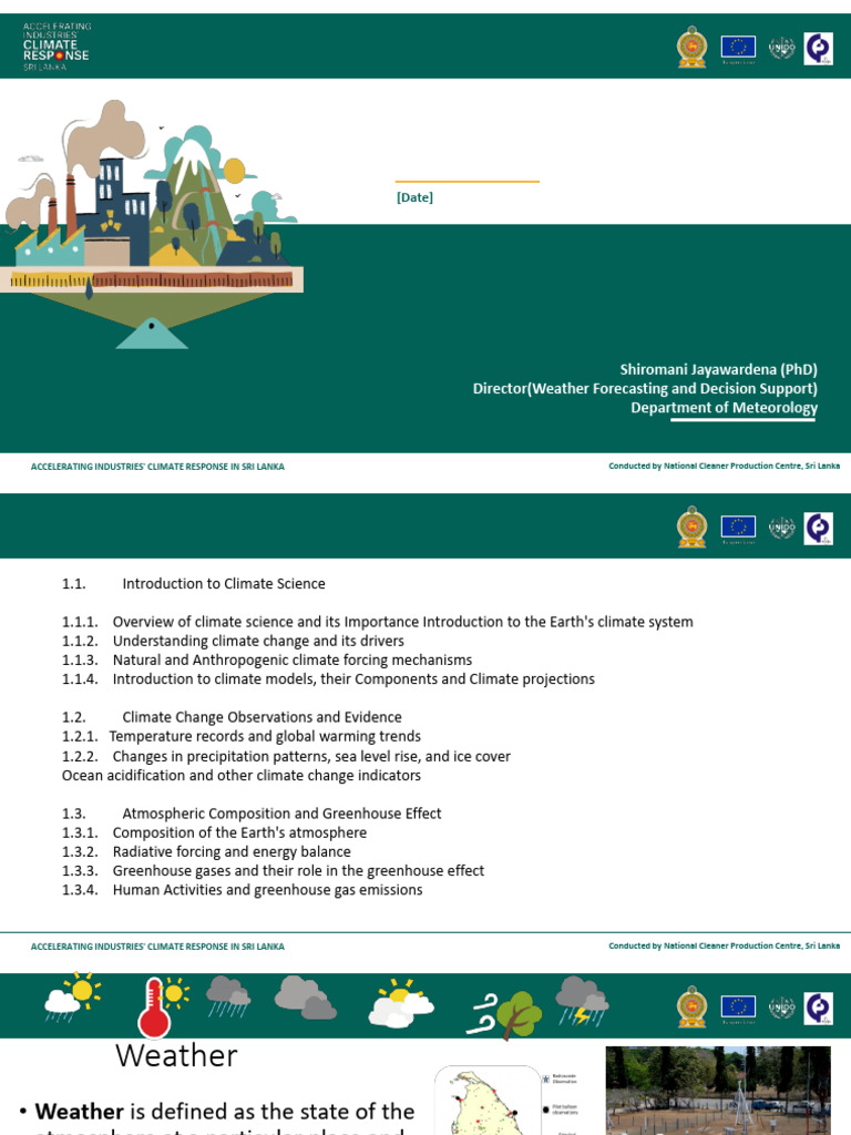 Climate Change Insights for Sri Lanka | PDF | Climate | Greenhouse Effect