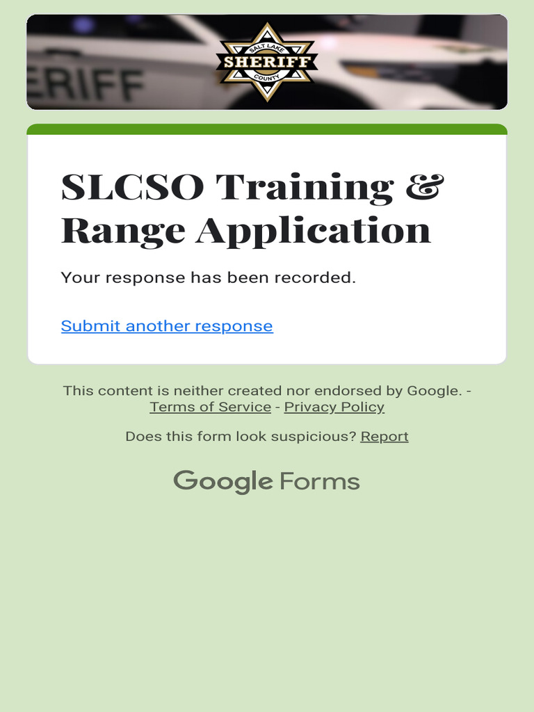 SLCSO Training & Range Application | PDF