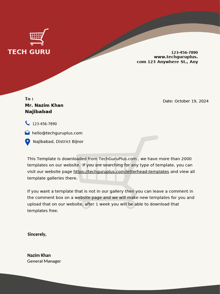 Kirana Store Letterhead Template | PDF