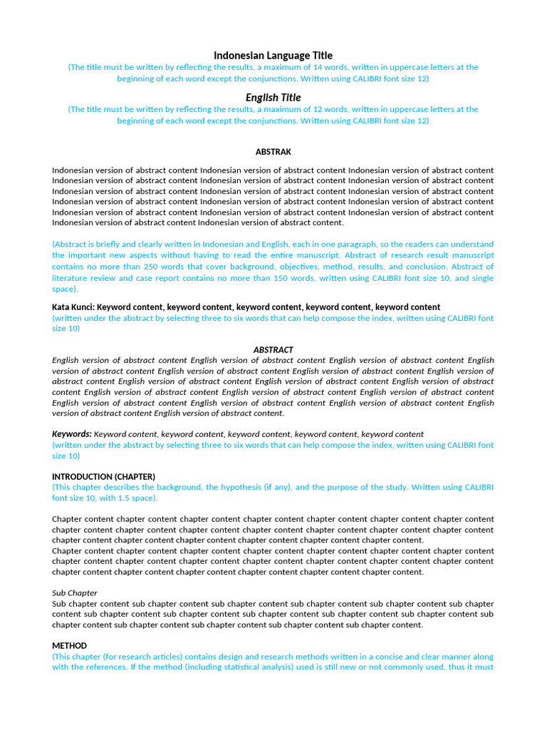 Research Manuscript Structure Guidelines | PDF | English Language ...