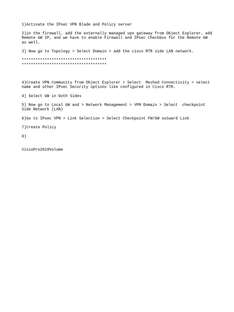 Configure IPsec VPN with Checkpoint | PDF