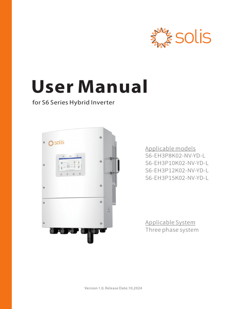 Solis S6 Series Inverter User Manual | PDF | Direct Current | Power ...