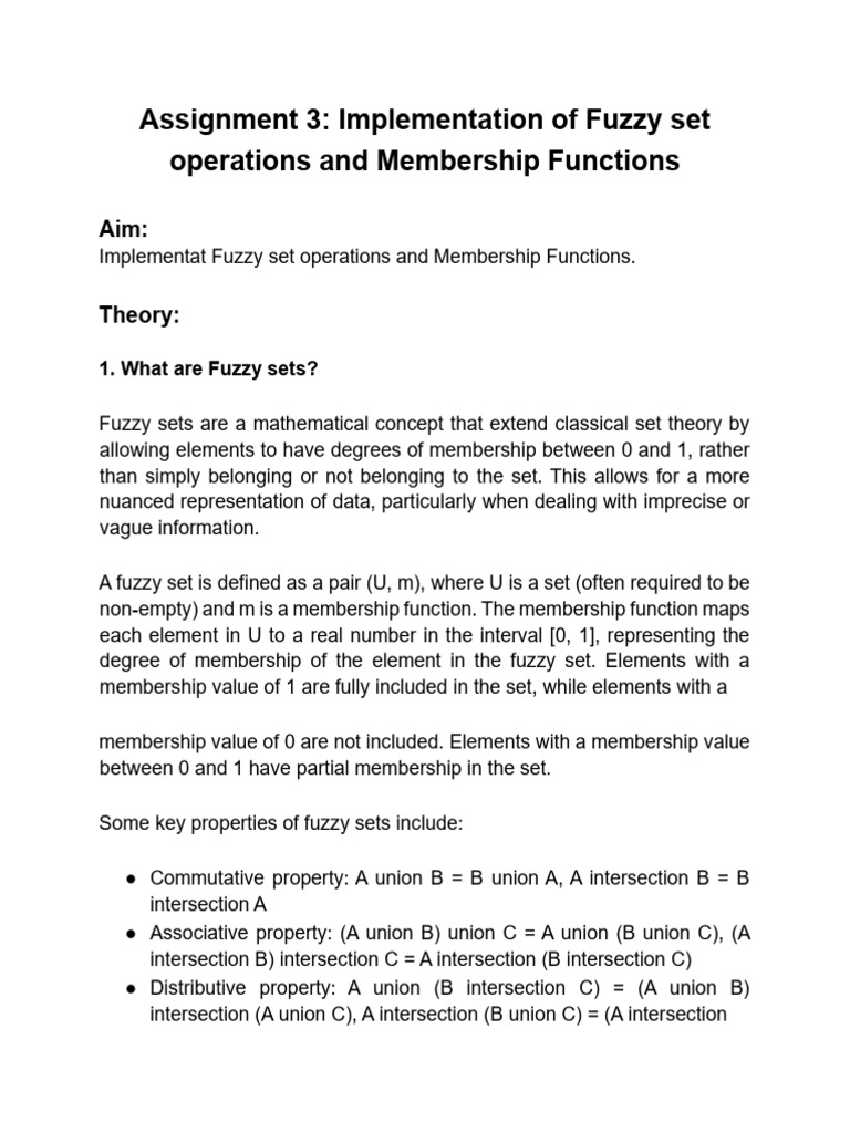 86 - Assignment-3 DS Lab | PDF | Fuzzy Logic | Mathematical Logic