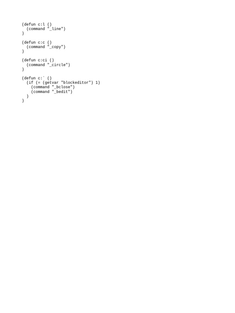 AutoCAD Lisp Commands Overview | PDF