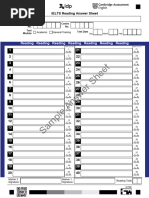 IELTS Listening and Reading Answer Sheet | PDF | International English ...
