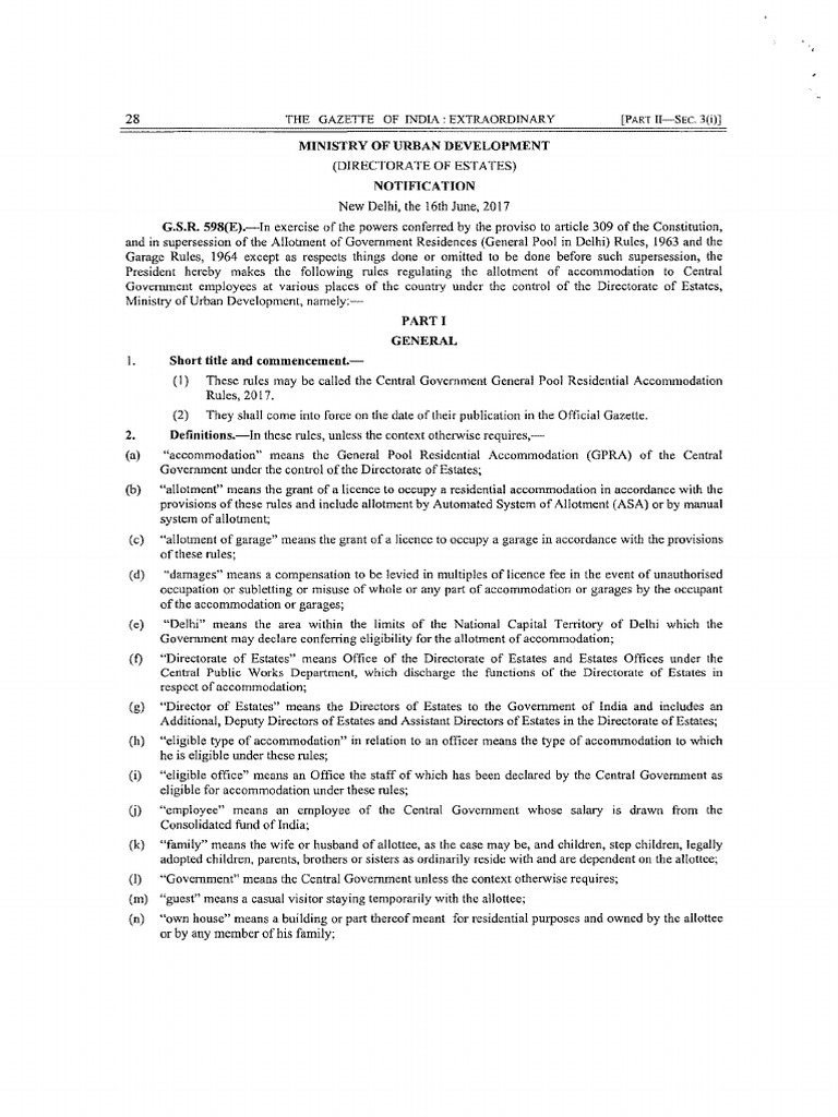GPRA Rules for Central Government Employees | PDF | Governance | Legal ...