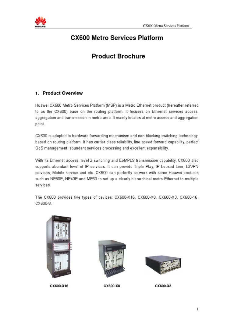 CX600 Metro Services Platform Product Brochure | PDF | Virtual Private ...