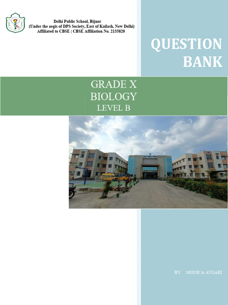 Grade X Biology Question Bank | PDF | Digestion | Pancreas