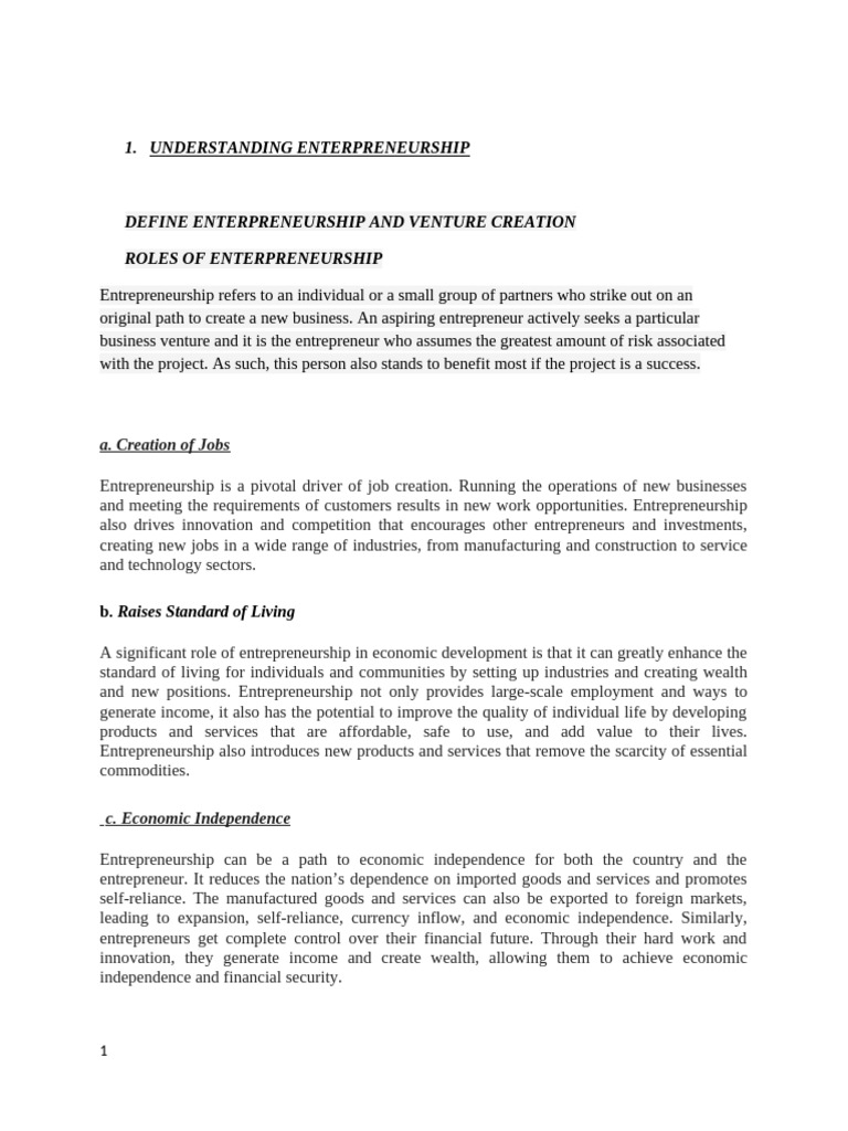 Impact of Entrepreneurship on Economy | PDF | Social Entrepreneurship ...