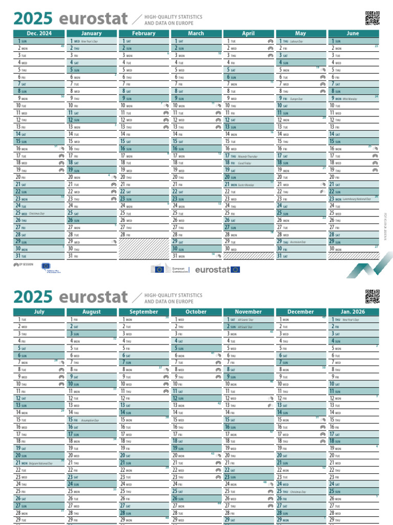 European Parliament Calendar 2025 | PDF | Observances | Holidays