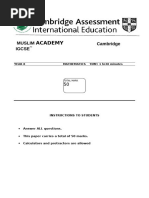 Grade 8 Mathematics Exam Paper 2024 | PDF