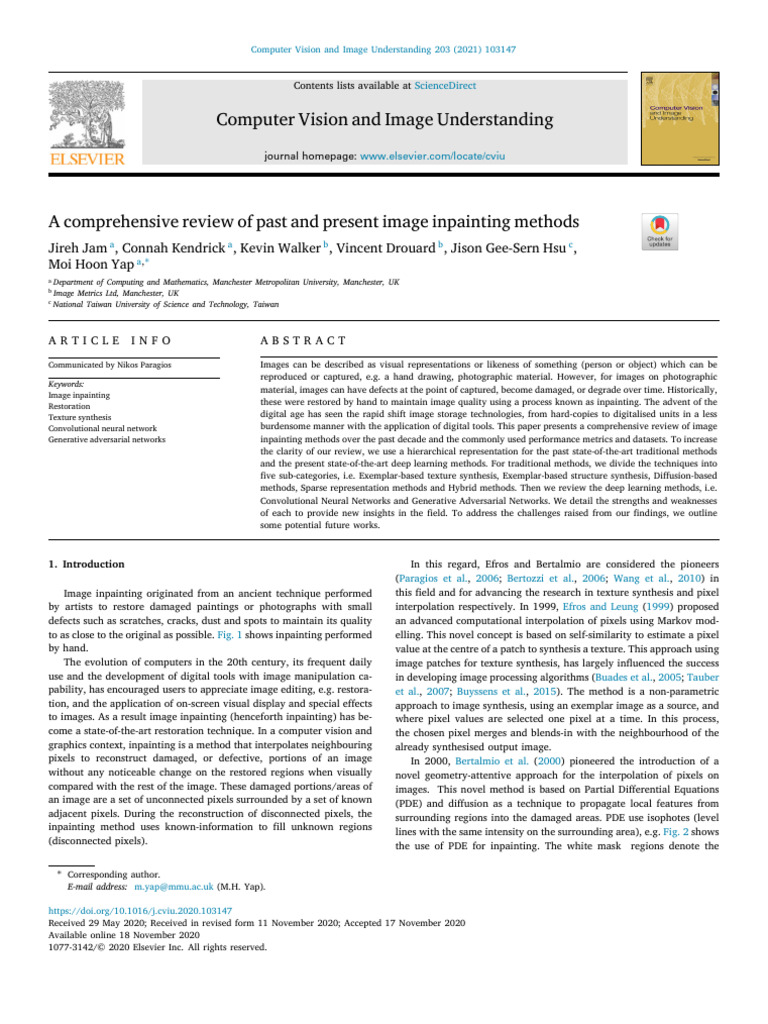 1 s2.0 S1077314220301661 Main | PDF | Texture Mapping | Computer Vision