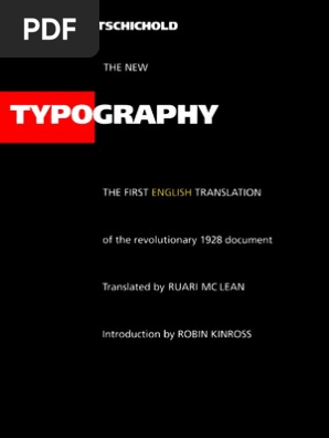 Tschichold Jan The New Typography Eng Typography Books - 