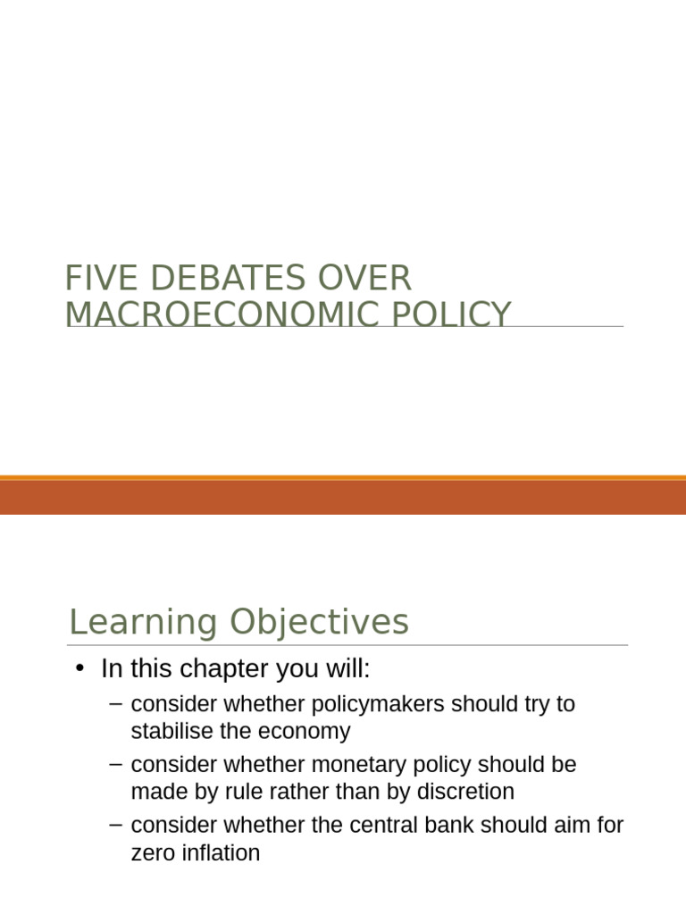 Key Debates in Macroeconomic Policy | PDF | Taxes | Fiscal Policy