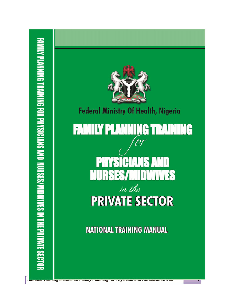 Family Planning Training Manual for Providers | PDF | Maternal Death ...
