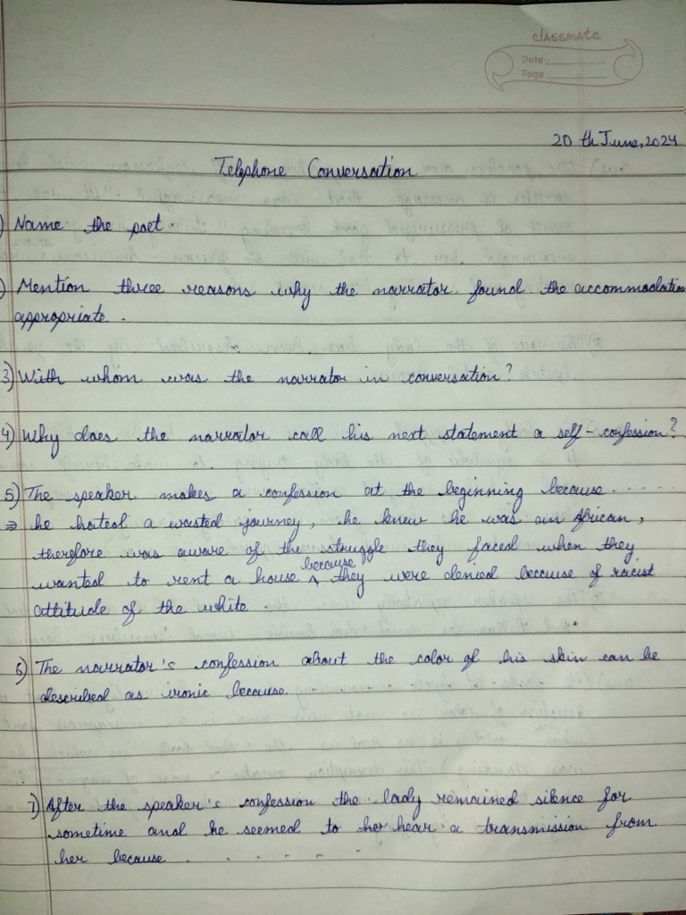 Telephone Conversation | PDF