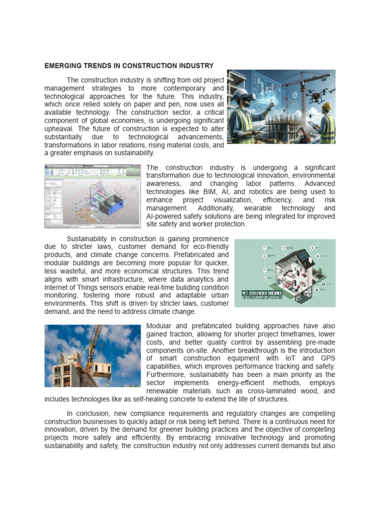 Trends in Construction Technology | PDF | Internet Of Things ...