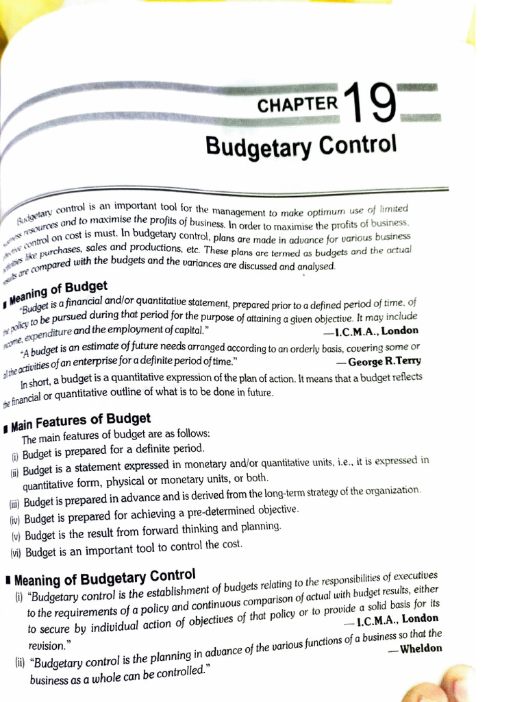 Unit 4 Essentials of Budgeting (ADM) 1st Semester | PDF | Budget | Business