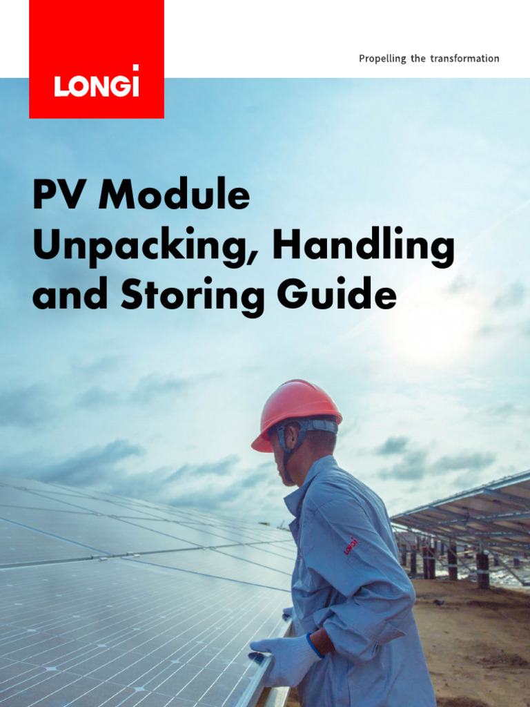 LONGi PV Module Handling Guide | PDF | Pallet | Forklift