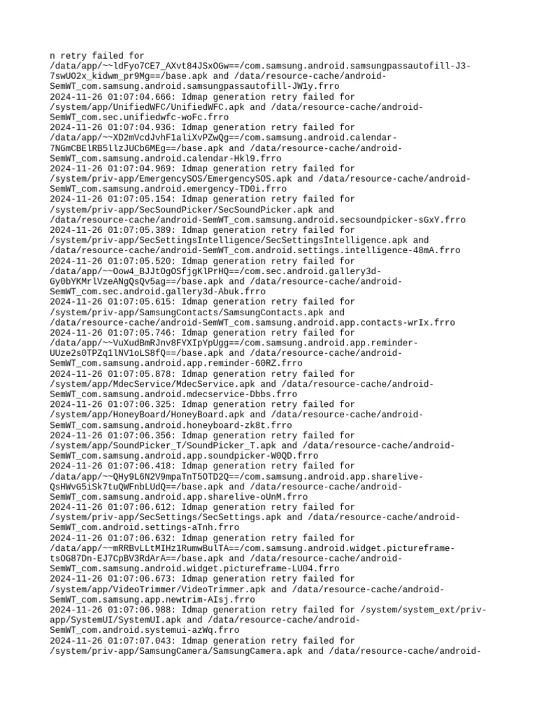 Samsung App Idmap Generation Failures | PDF | Android (Robot ...