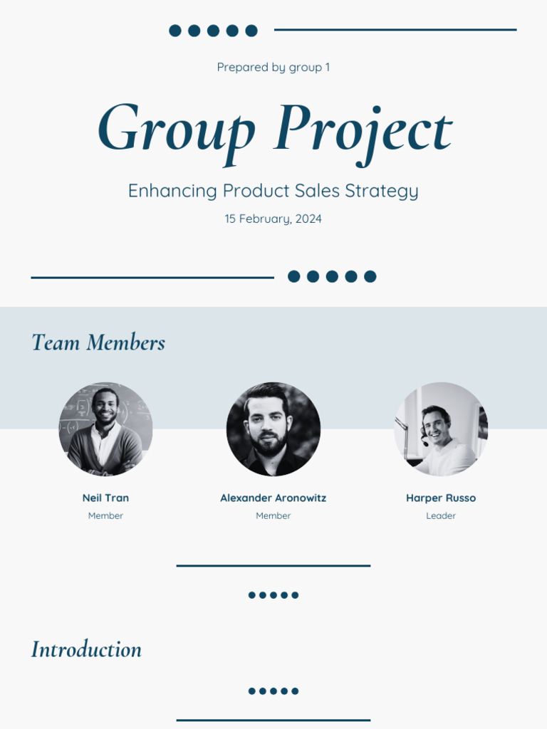 White Blue Simple Modern Enhancing Sales Strategy Presentation | PDF