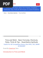 GPSC Paper - Time & Work | PDF