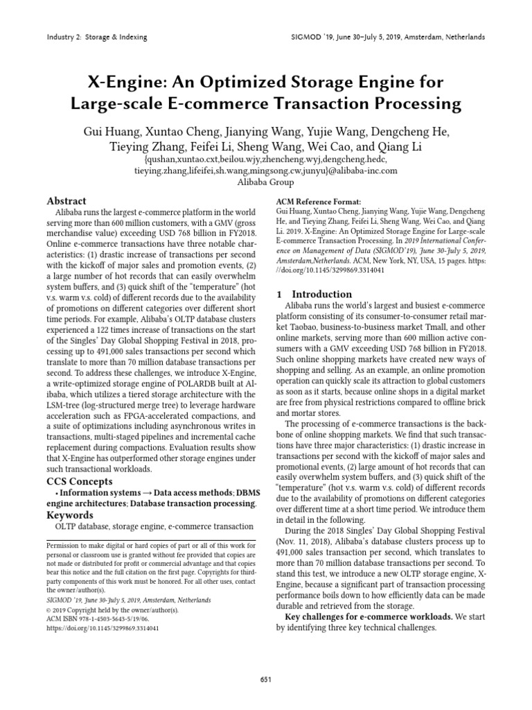 Sigmod Xengine | PDF | Cache (Computing) | Database Index