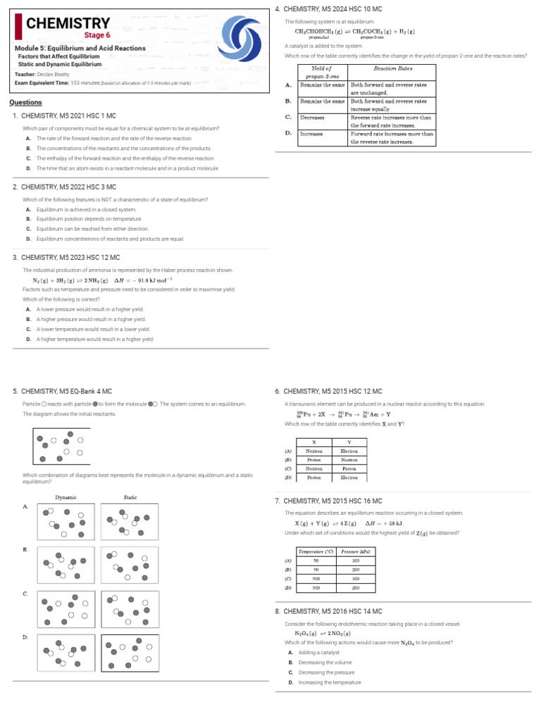 Catalyst Effects on Reaction Rates | PDF | Chemical Equilibrium ...