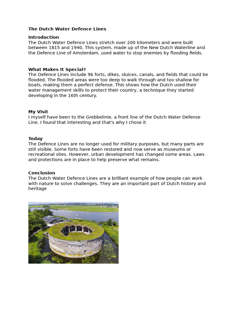 Dutch Water Defence Lines Overview | PDF