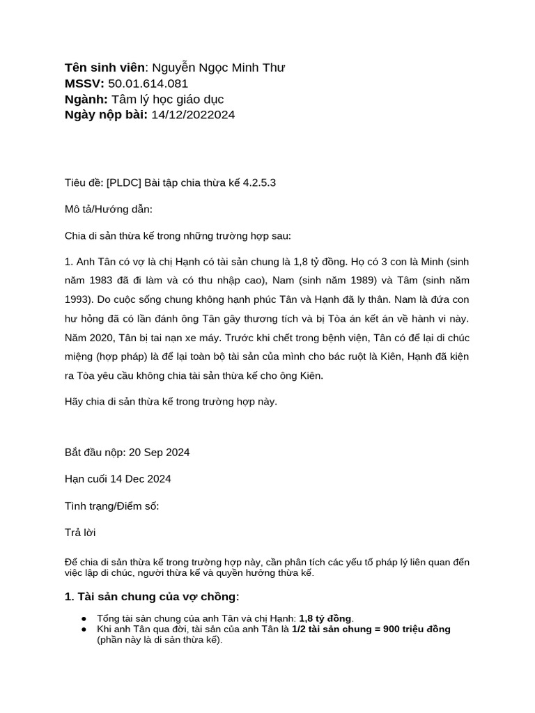 (PLDC) Xử lý tình huống 4.2.5.3 | PDF
