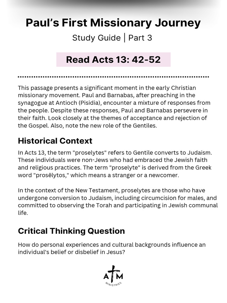Paul's Mission: Gentiles and Rejection | PDF | Paul The Apostle | Gentile