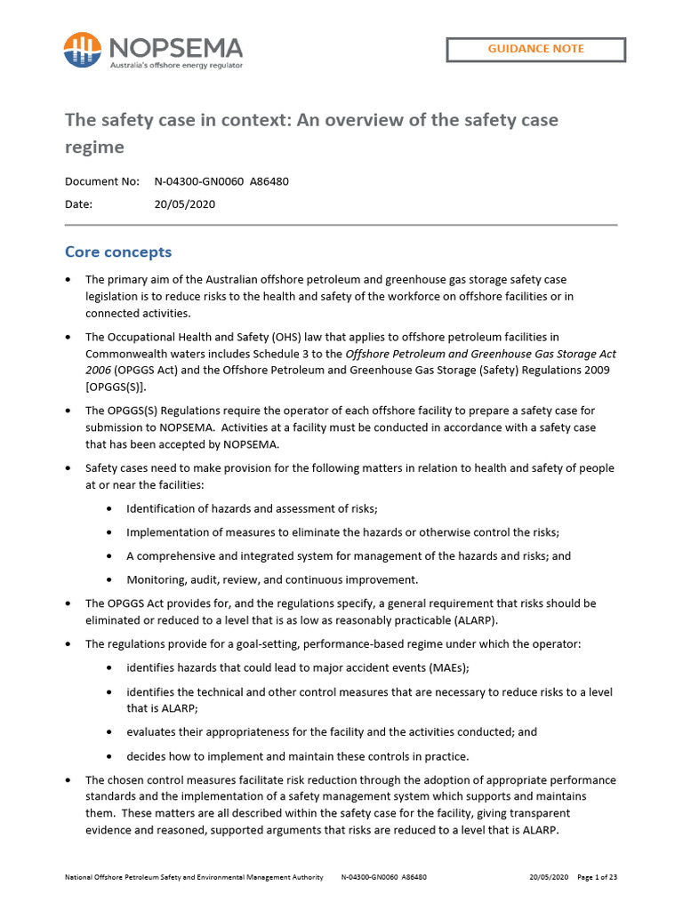 Overview of Offshore Safety Case Regime | PDF | Risk | Safety