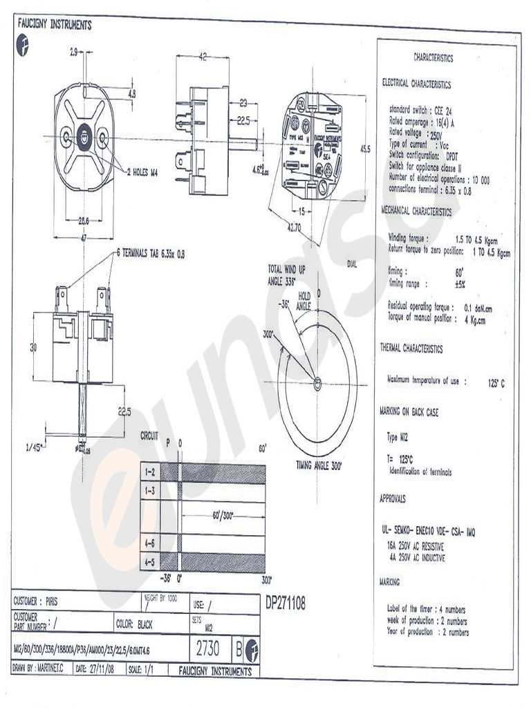 Temporizador Faugciny M12 | PDF