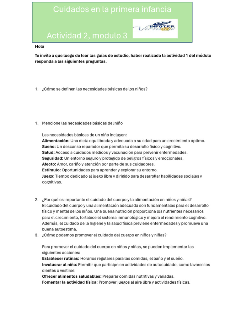Copia de Actividad 2 Del Modulo 3 | PDF | Sicología | Ciencias del ...