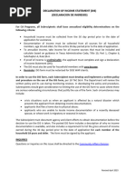 Harris Health Statement of Support Form | PDF