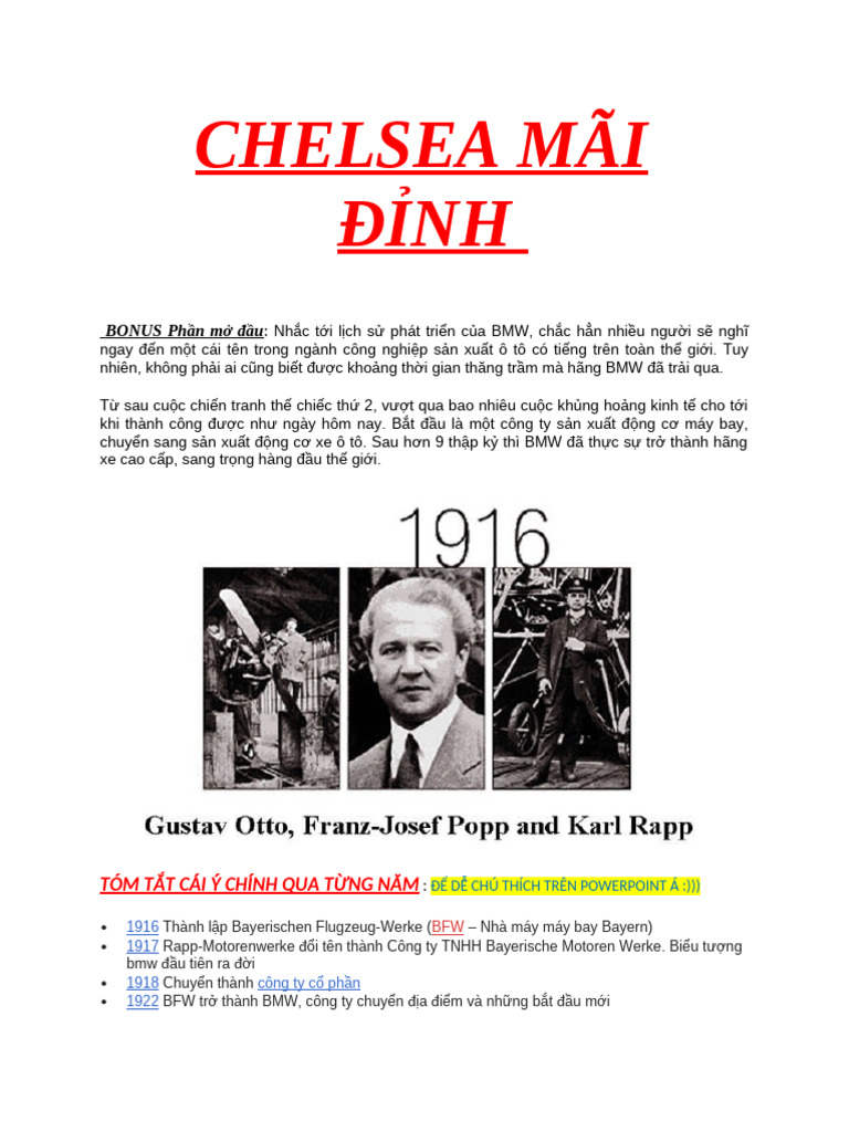 CHELSEA MÃI ĐỈNH | PDF