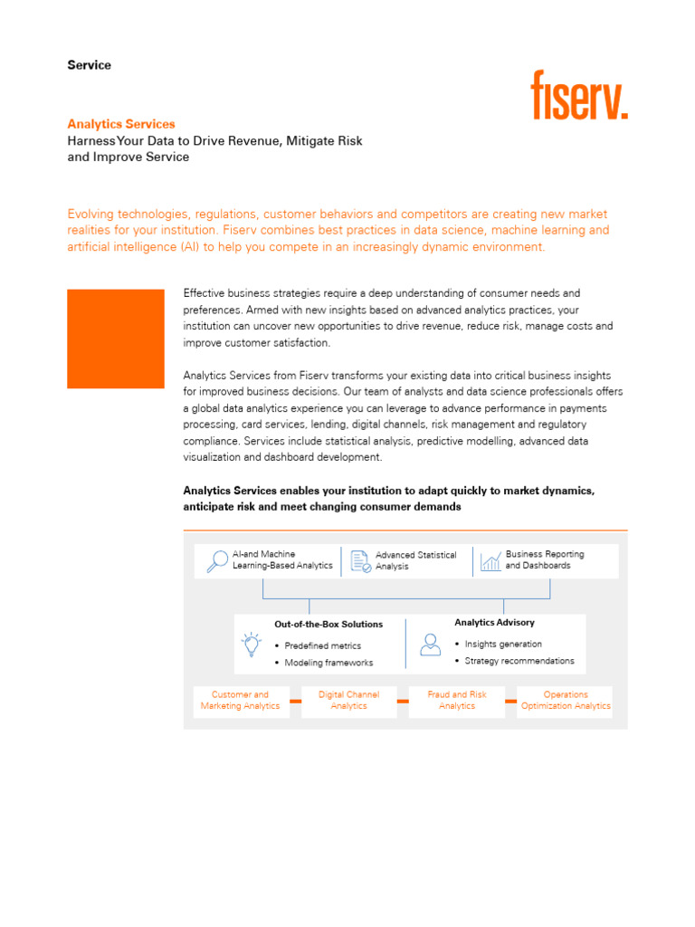 Fiserv Business Analytics Overview | PDF | Analytics | Customer ...