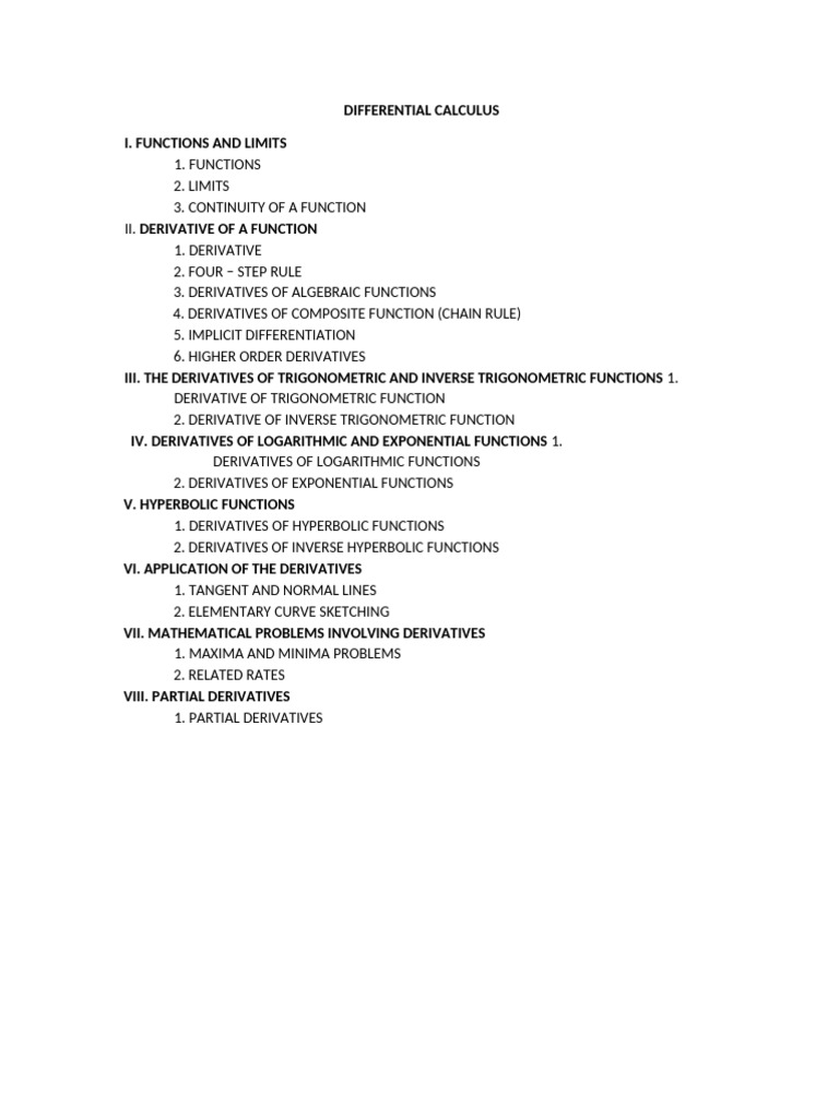 Calculus Guide for Students | PDF